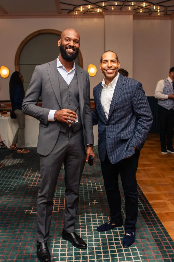 Eddison Titus, Bryce Kennard at the exclusive Akris Spring/Summer fashion presentation and cocktail fête saluting Recipe for Success Foundation (Photo by Heather Robards)
