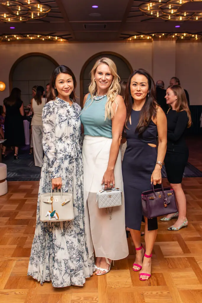 Fenche Shen, Virginia McMullen, Tiffany Hsueh at the exclusive Akris Spring/Summer fashion presentation and cocktail fête saluting Recipe for Success Foundation (Photo by Heather Robards)