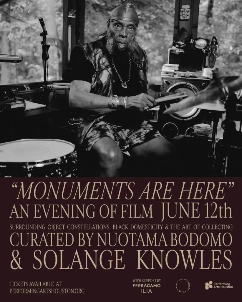 The "Monuments Are Here," film event, which is part of the Solange Knowles-curated "Eldorado Ballroom" series for Performing Arts Houston, will be held June 12, 2025 at Museum of Fine Arts, Houston. (Courtesy Performing Arts Houston)