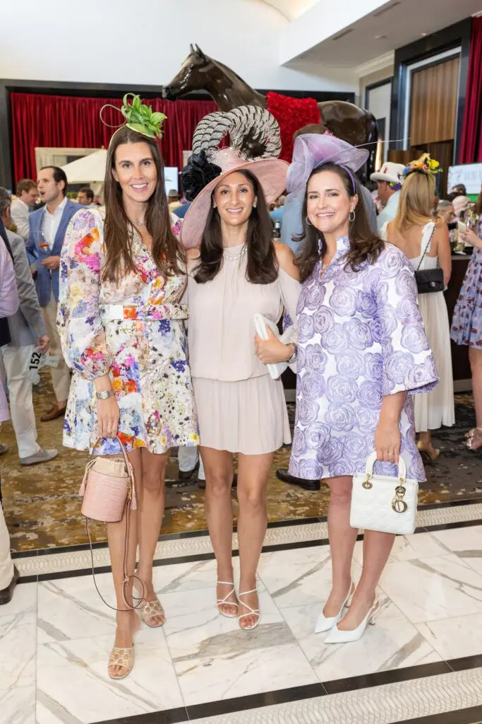 Kathryn Swain, Heather Clark, Emily McAndrews at Bo's Place 'Hats, Hearts & Horseshoes' benefit (Photo by Jacob Power)