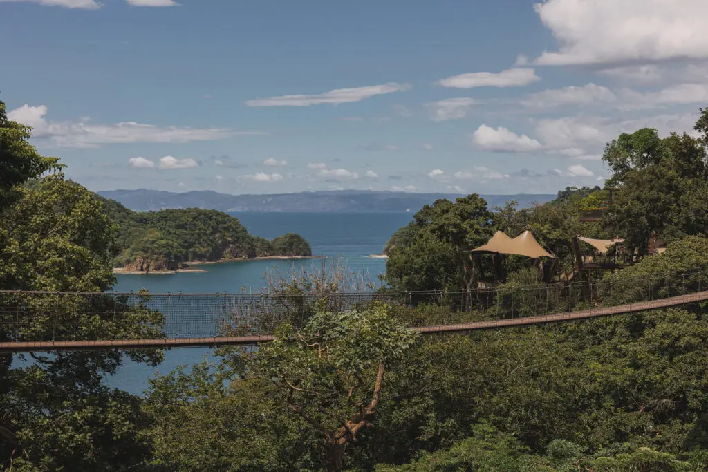 To go back and forth from our suite to the restaurants and pool, we always took the show-stopping wooden suspension bridge. (Courtesy)