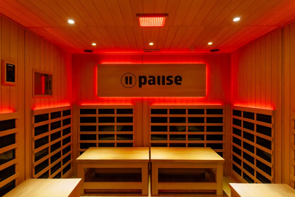 Infrared sauna room at Pause. (Photo by Pause)