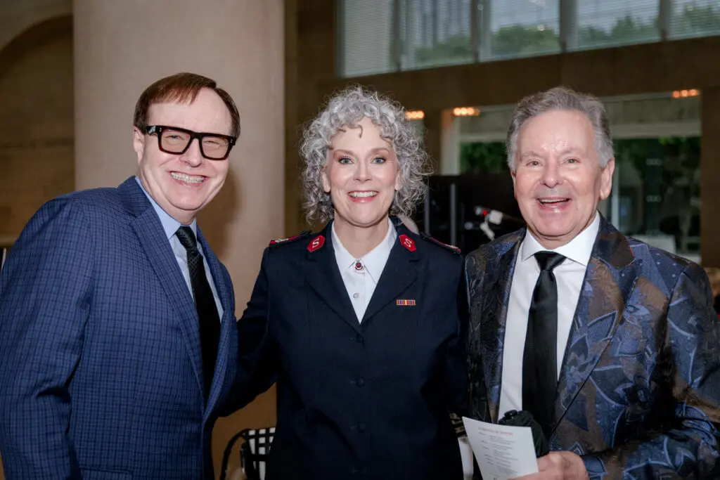 Mel Crews, Major Dawn McFarland, and Thomas Adams (Photo by The Salvation Army of North Texas)
