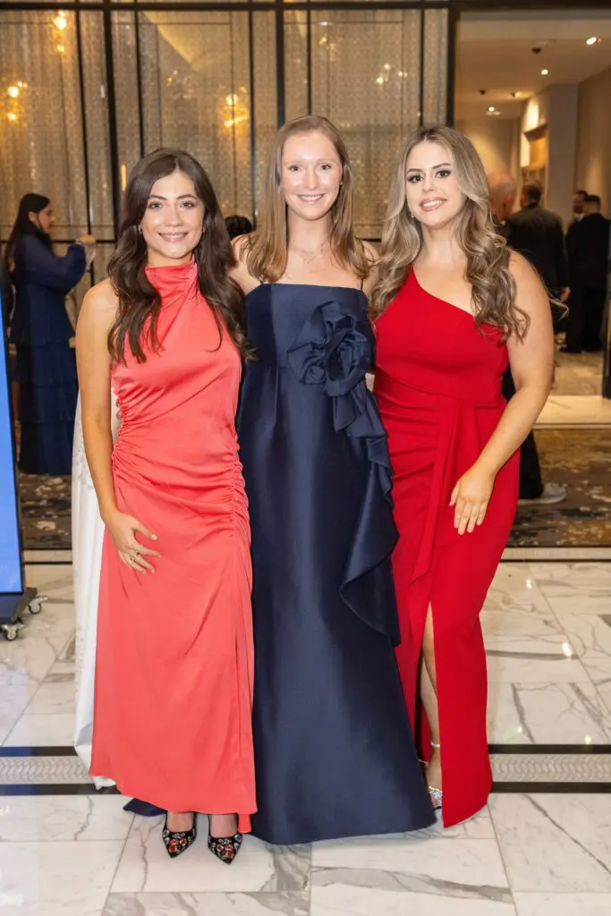 Olivia Loupe, Madeline Varga, Maggie Roark at the Make-A-Wish ball (Photo by Jacob Power)