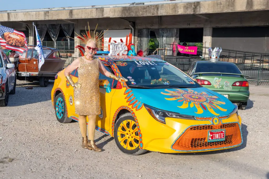 Sarah Gish at The Orange Show 38th Annual Art Car Parade (Photo by Jacob Power)