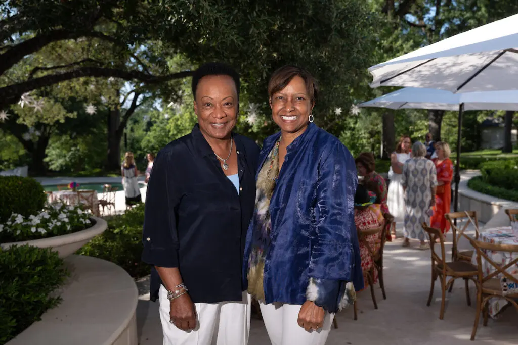 Sharan Land, Linda Gibbs at Legacy's Cinco de Mayo fiesta.