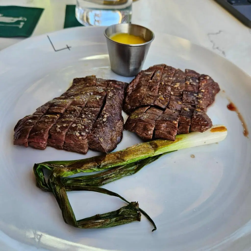 The skirt steak at Stewart's arrived perfectly seared and richly satisfying.
 (Photo by Edward Brown )