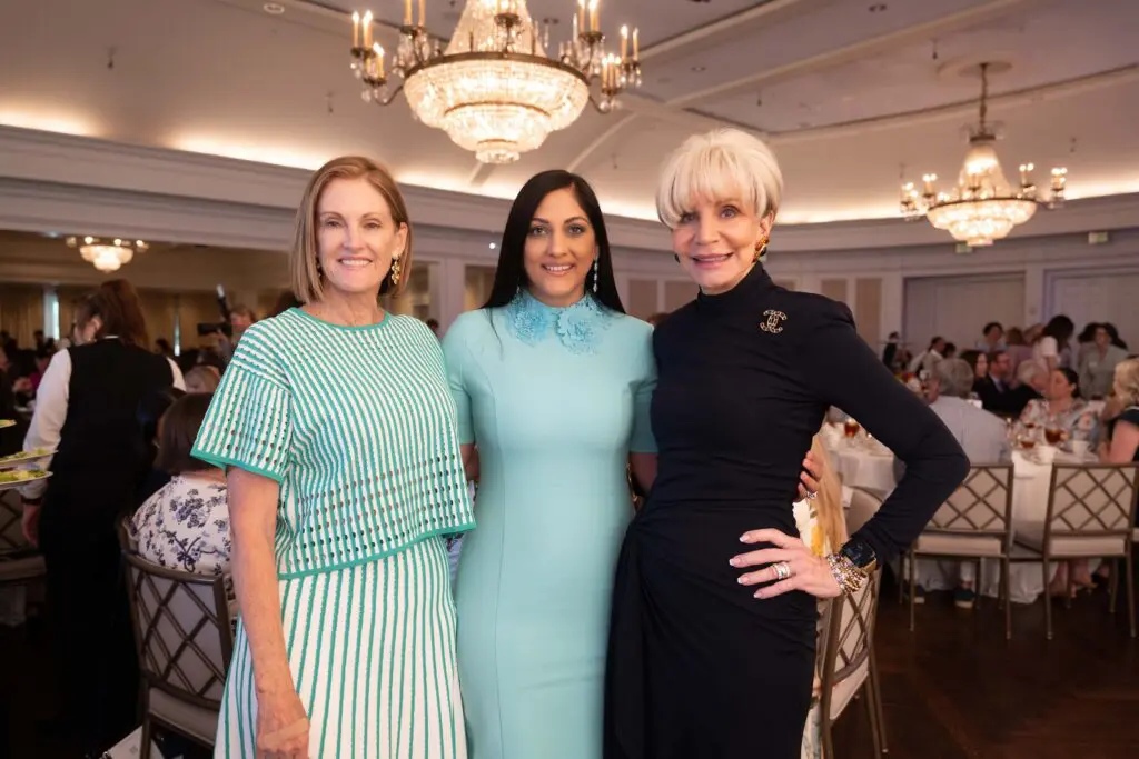 Stephanie Tsuru, Sippi Khurana, Leisa Holland-Nelson Bowman at CanCare's Hope Survivor luncheon (Photo by Daniel Ortiz)