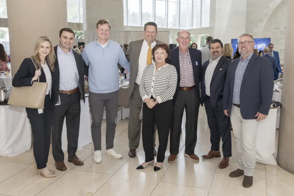 Abbey Nielson, Peyton Lynn, Justin Lewis, Cameron Dime, Rose Lumry, Dr. William R. Lumry, MD, Clinton Encinias, and Todd Krumholz (Photo by Sylvia Elzafon and Thomas Garza)