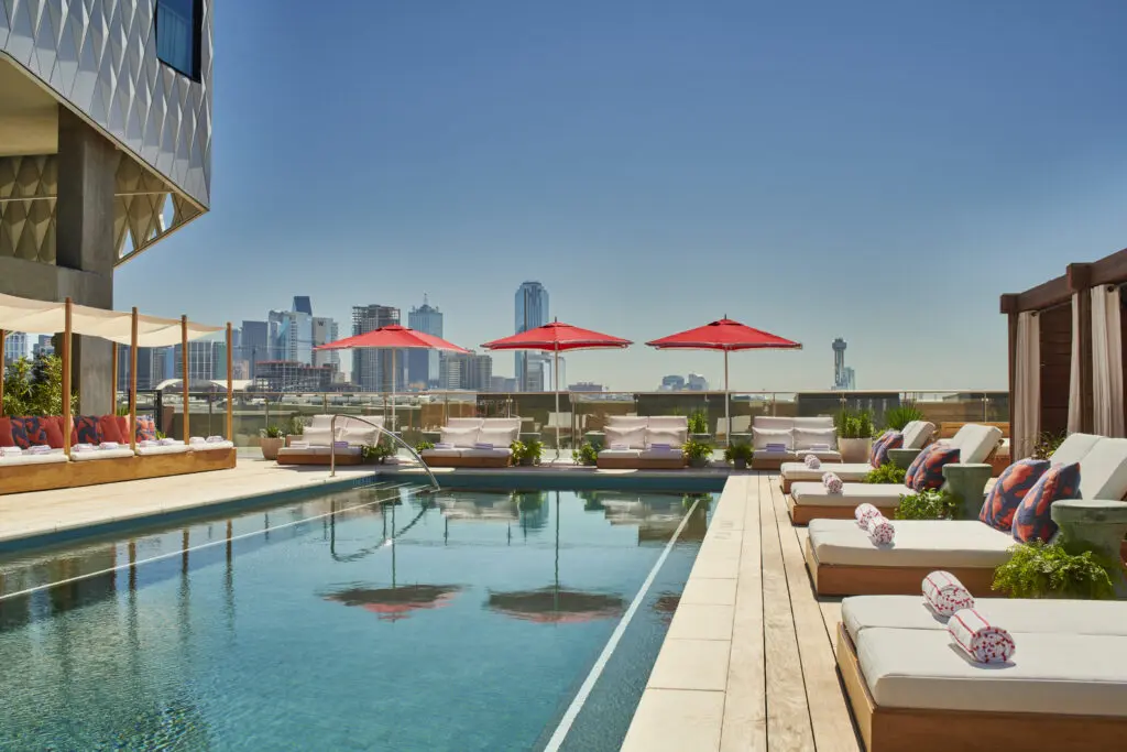 Virgin Hotels Dallas is a top hotel pool in the city. (Courtesy of Virgin Hotels Dallas)