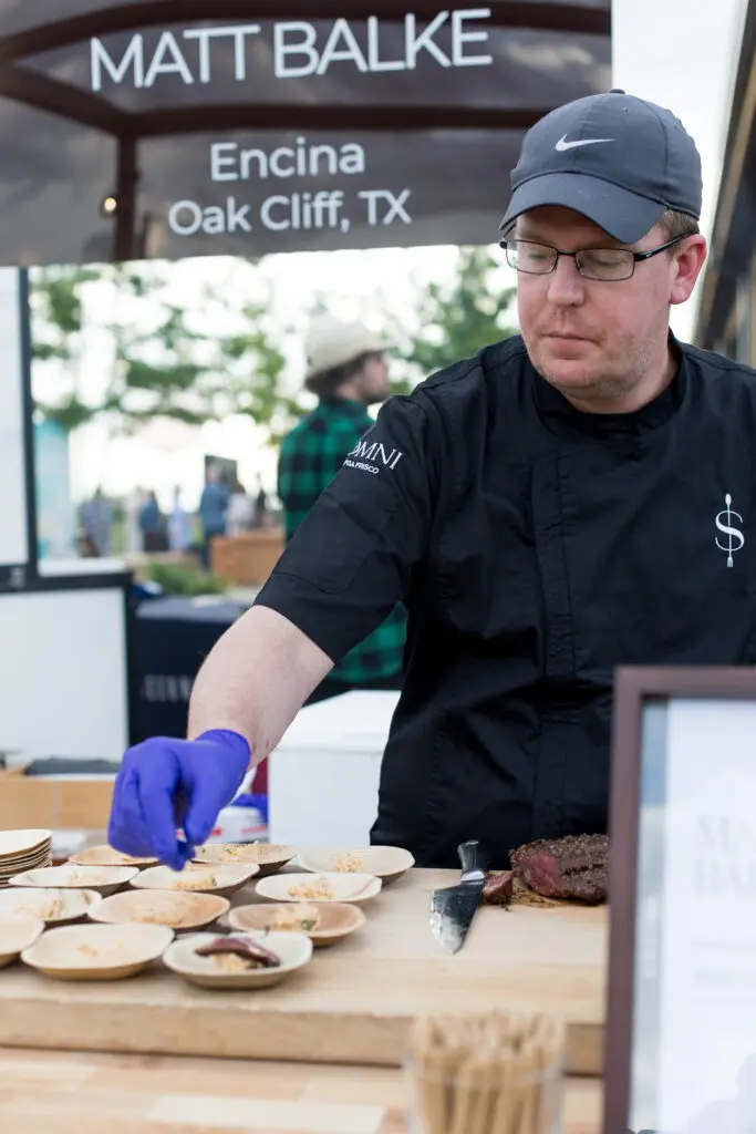 Encina chef Matt Balke offered Beef Cheek Pastrami at SAVOR. (Photo by Omni PGA Frisco Resort & Spa)