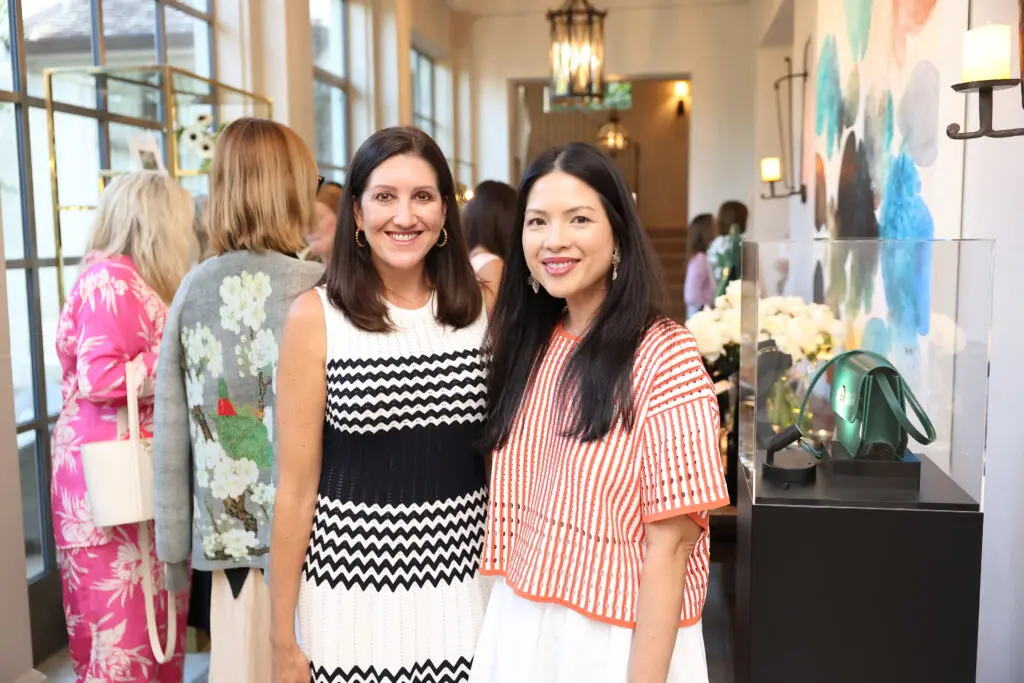 Caroline Brown, Nancy Bihlmaier at the 11 Juillet deluxe handbag and fine jewelry party (Photo by Quy Tran)
