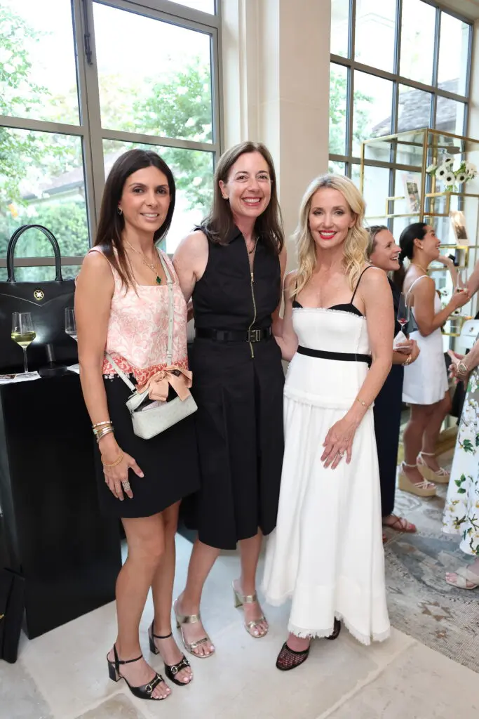 Anooshea Taghdisi, Georgia Piazza, Mary Kay Bowden at the 11 Juillet party (Photo by Quy Tran)