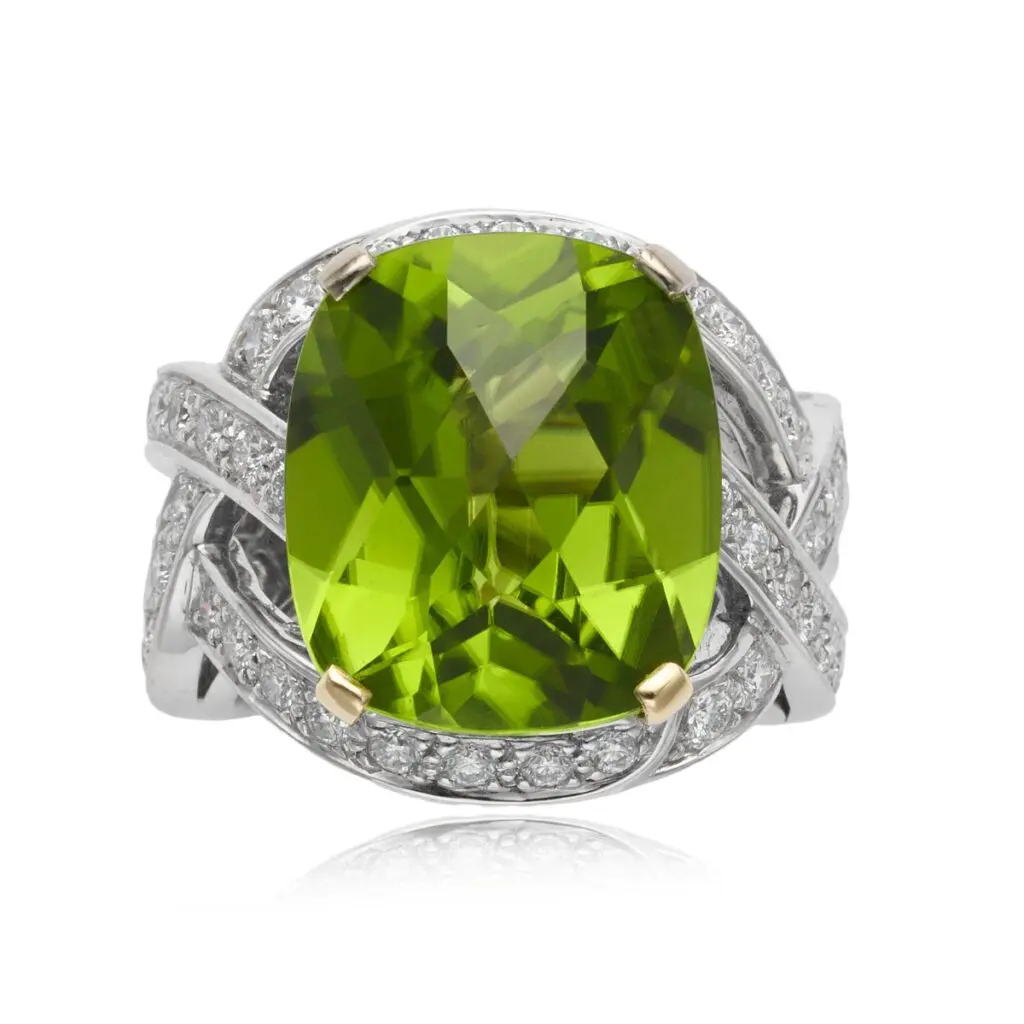 Boucheron Peridot and Diamon Cocktail Ring, $19,500.