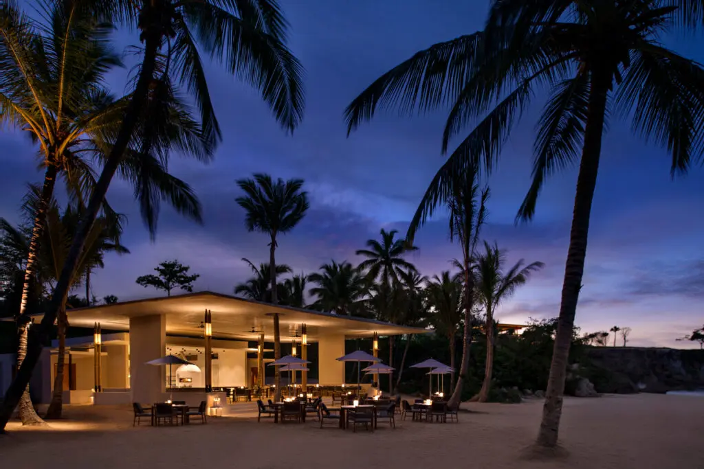 For "Asian Night" at the Beach Club, Amanera's best-in-class hospitality team set-up a private table on the beach for a feast underneath the stars. (Photo by Aman)