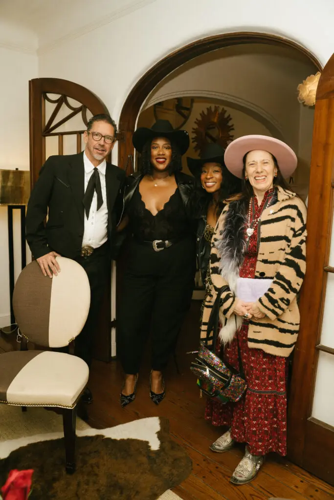 John Walker, Brianna Mils, Mariah Bingham, and Catherine Anspon at Sips & Saddles: Supperclub Dinner at Hotel King Henry (Photo by NYC High Photography) 
