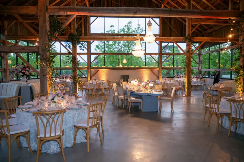 Jen Lowrance designed a celebration space for the wedding, decorated with treasured family photos. (Photo by Jen Durst for Jen Elizabeth Photography)