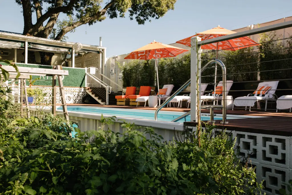 Small but mighty, Hotel Otto's pool offers a superb menu. (Courtesy)