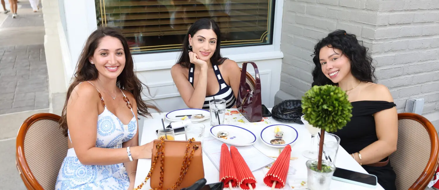 Arianna Fathivand, Dorsa Aerabi, Savannah Ramirez enjoy Hudson House’s new patio scene.