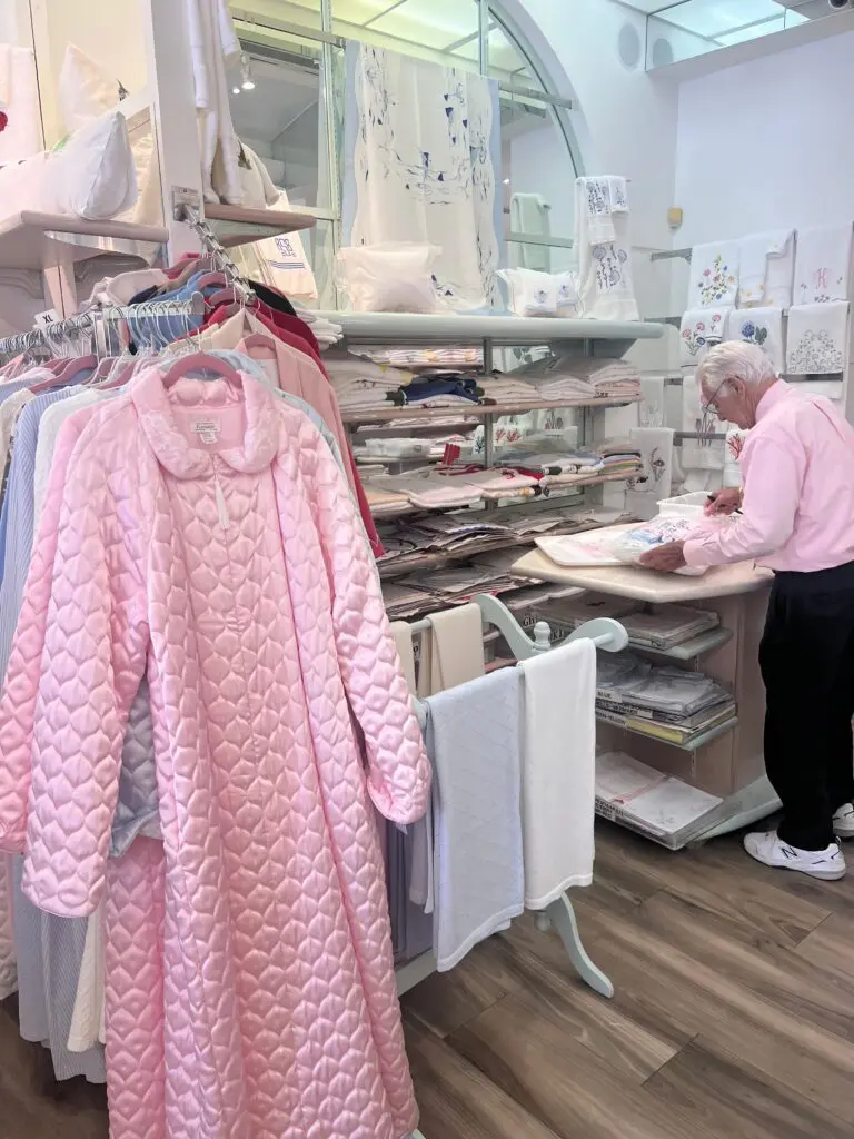 I always buy a made-in-Madeira nightgown from Kassatly's, the oldest shop on Worth Avenue. Say hi to Bob. (Photo by Melissa Smrekar)