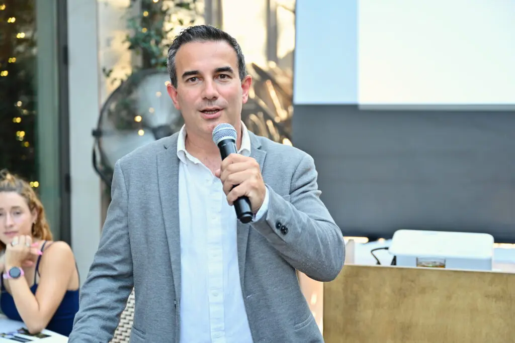 Joel Vergés speaks to the GIF Academy event at Bari Ristorante in River Oaks District.