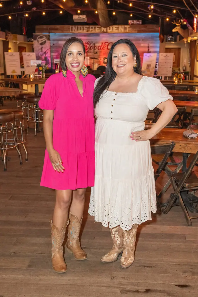 Lacey Dalcour, Vicki Luna at the Cattle Baron's Ball kick-off  (Photo by Jacob Power)
