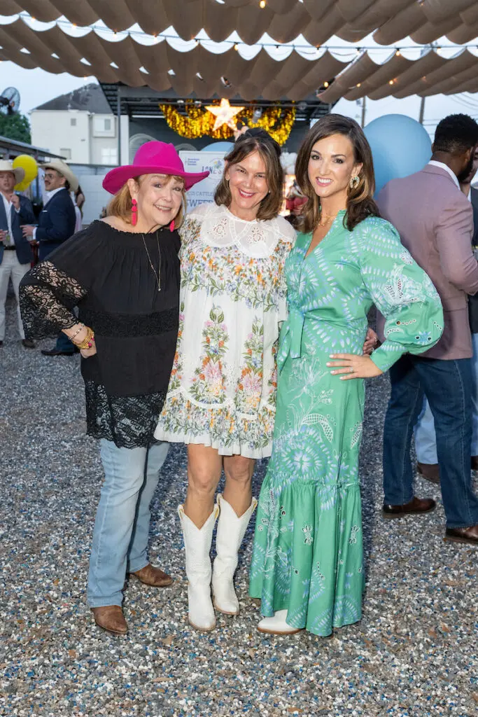 Marilu Garza, Ellen Elam, Jenny Todd at the Cattle Baron's Ball kick-off  (Photo by Jacob Power)