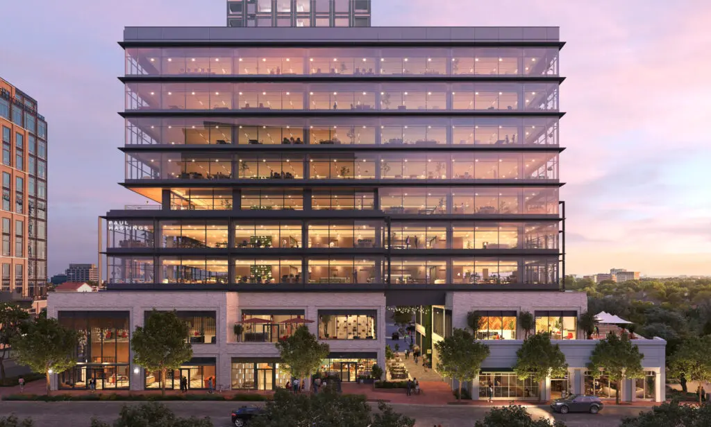 Over the past year, a new mixed-use development in Dallas' Knox Street neighborhood has been taking shape along the Katy Trail. (Courtesy)