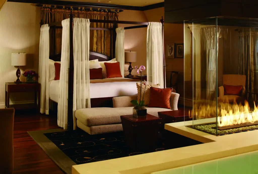 The American Club's luxury accommodations blend historic charm with modern Kohler innovations.