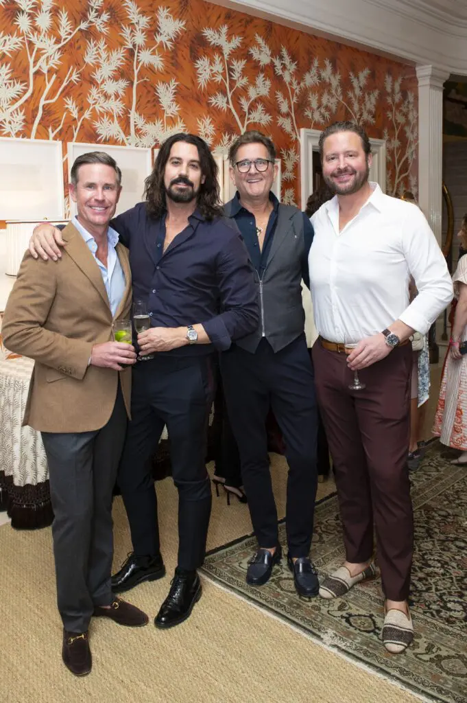 Shelby Wagner, Brant McFarlain, Niven Morgan, Justin Moon at Kips Bay Decorator Show House Dallas opening in 2024