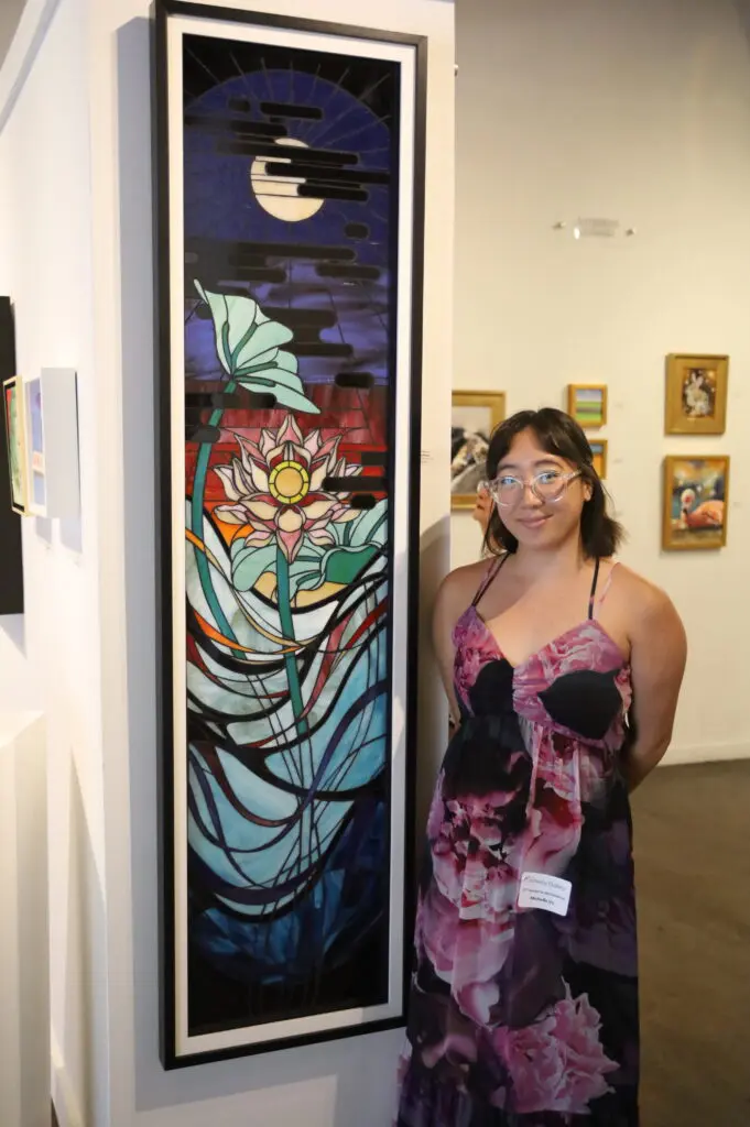 Michelle Vo's stained glass work "Resilience" won Third Place in Archway Gallery's 17th Annual Juried Exhibition competition, juried by artist Rick Lowe. (Courtesy Archway Gallery, Houston)