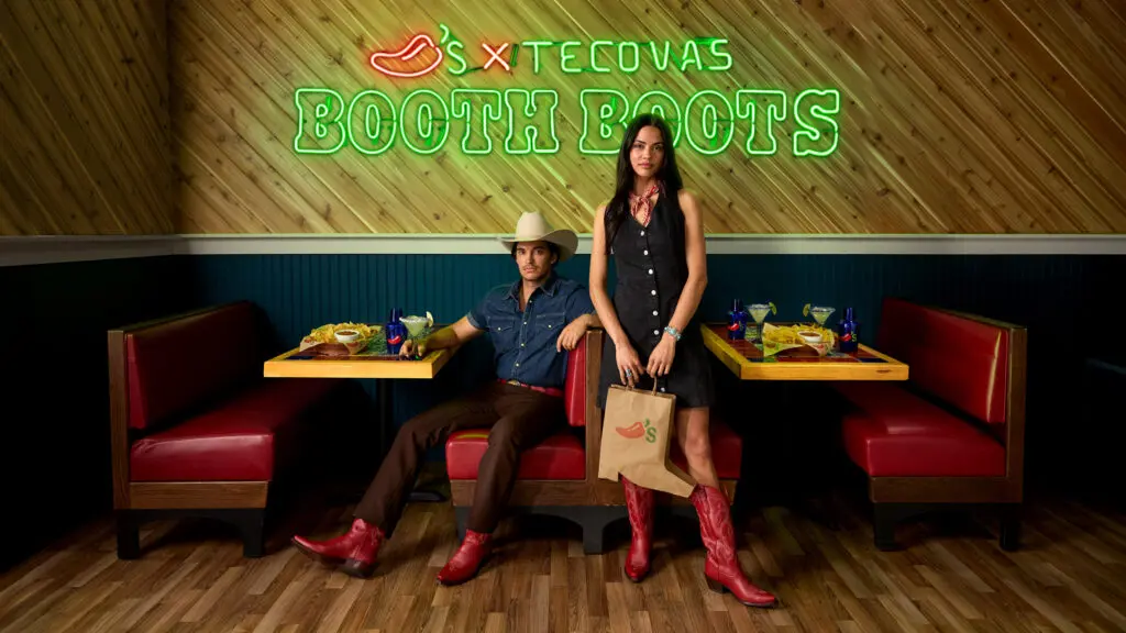 Beloved boot maker (and fastest-growing Western brand in the world) Tecovas announced a collaboration with Chili's. (Photo by Tecovas x Chili’s)