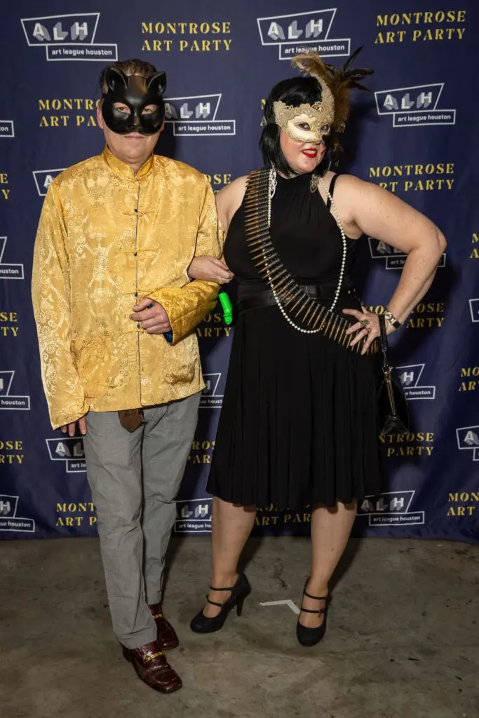 Christopher Gaber, Chloë Stewart at Art League Houston 2025 Montrose Art Party "MARTY" (Photo by Alex Barber)