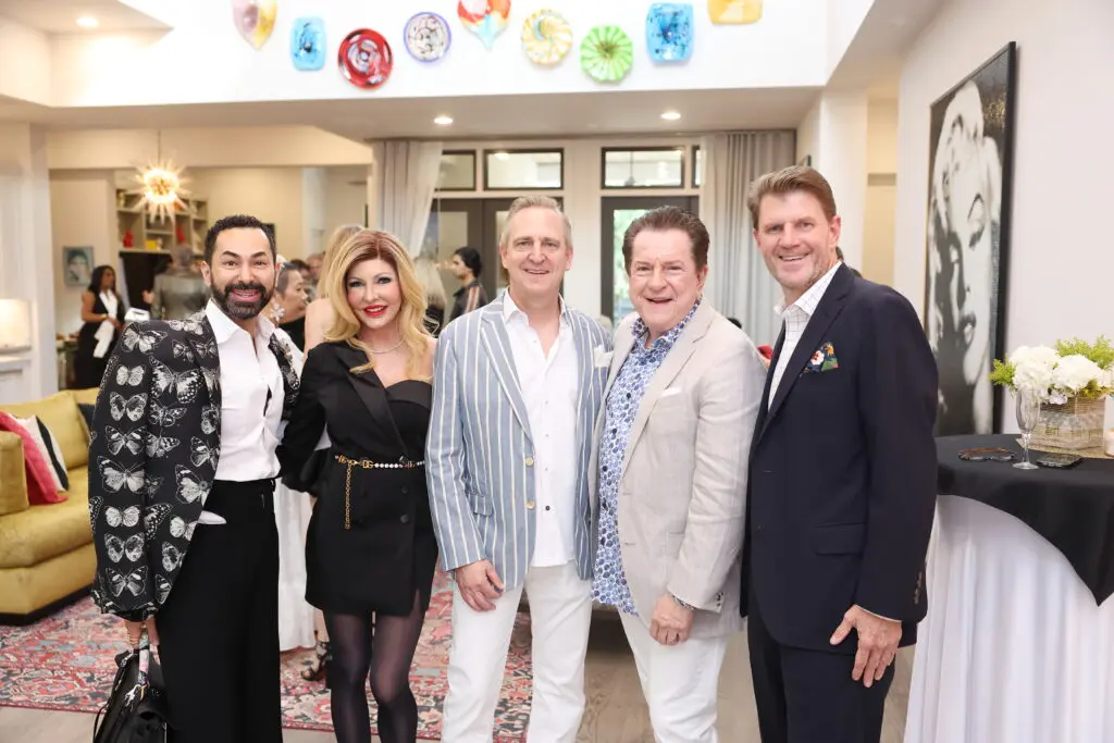 Fady Armanious, Staci Henderson, Kurt Grether & Bill Stubbs , Bill Baldwin at the Matt Burrus & Michael Pearce surprise wedding. (Photo by Quy Trand Photography)