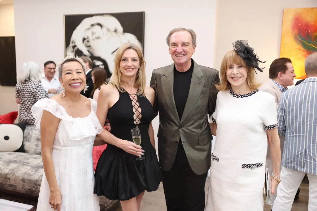 Jean Wilson, Michelle Ensell, Ralph Burch & Vicki West at the Matt Burrus & Michael Pearce surprise wedding. (Photo by Quy Trand Photography)