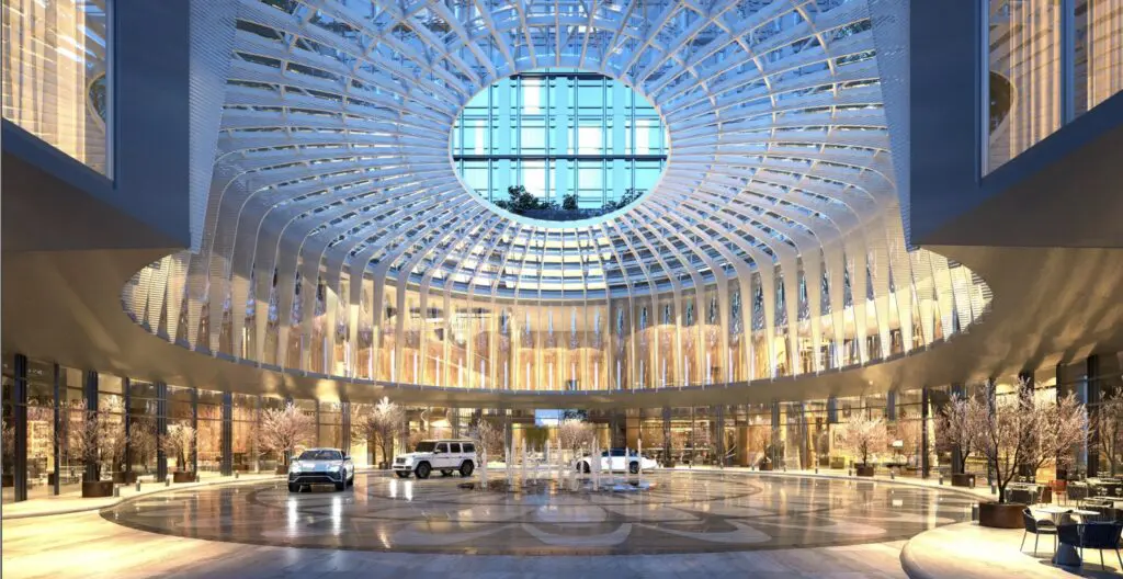 The entry court for Four Seasons Hotel on Dallas' Turtle Creek. (Courtesy rendering)