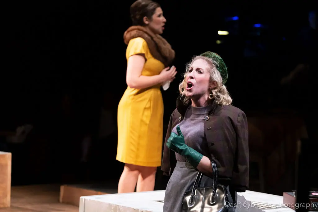 Riley Ortega, Lisa Borik Vickers in Lone Star Lyric's "Séance on a Wet Afternoon" by Stephen Schwartz (Photo by Ashley Brooks)