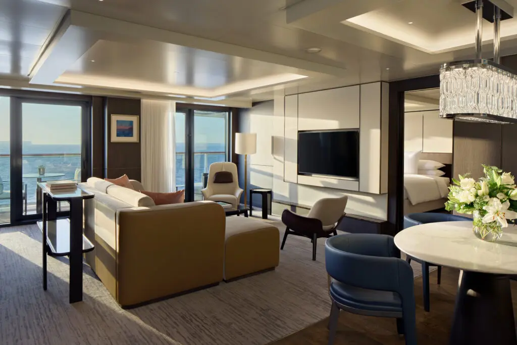 The living room of the Residential Suite  on the Ritz-Carlton Luminara. (Photo by Edgardo Contreras)

