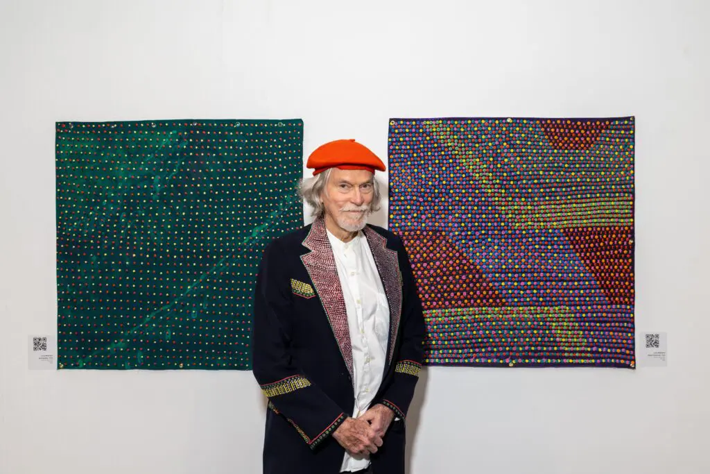 Larry McEntire at Art League Houston 2025 Montrose Art Party "MARTY" (Photo by Alex Barber)