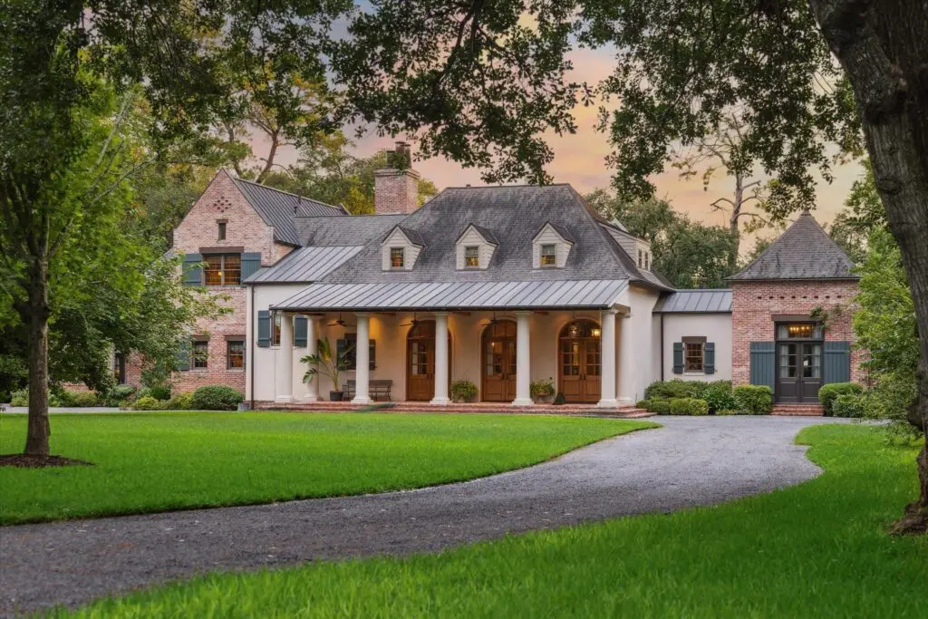 The 'Southern French Creole Colonial' home at 3 E Rivercrest Drive brings retreat from big city hustle and bustle. 