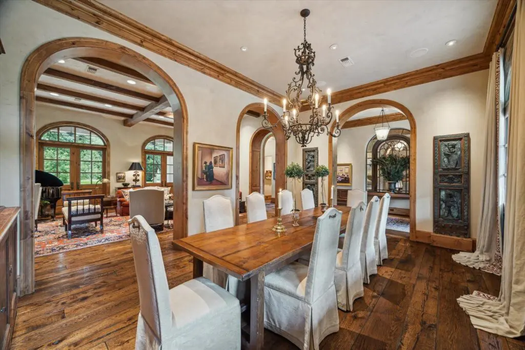 The formal dining room at 3 E Rivercrest Drive