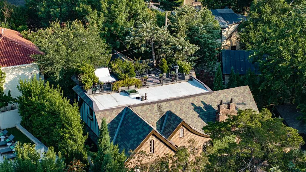 An aerial view of 1520 Olympia Drive (Photo by Allie Beth Allman & Associates)