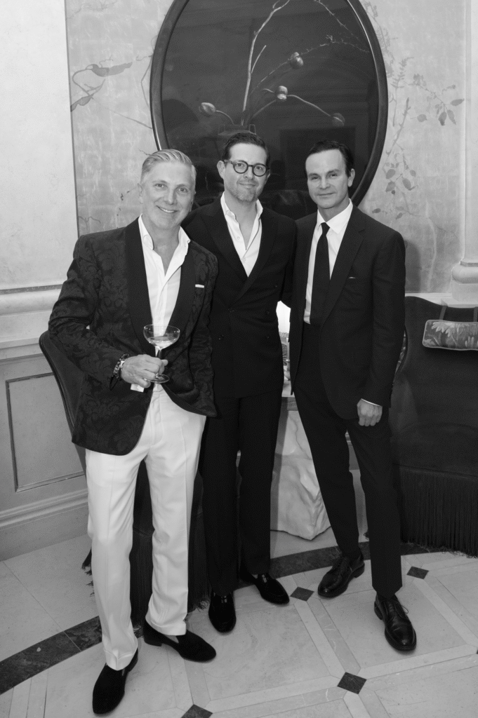 Curtis Gribble, Joseph Rogers, Mark D. Sikes at Kips Bay Decorator Show House Dallas opening in 2024