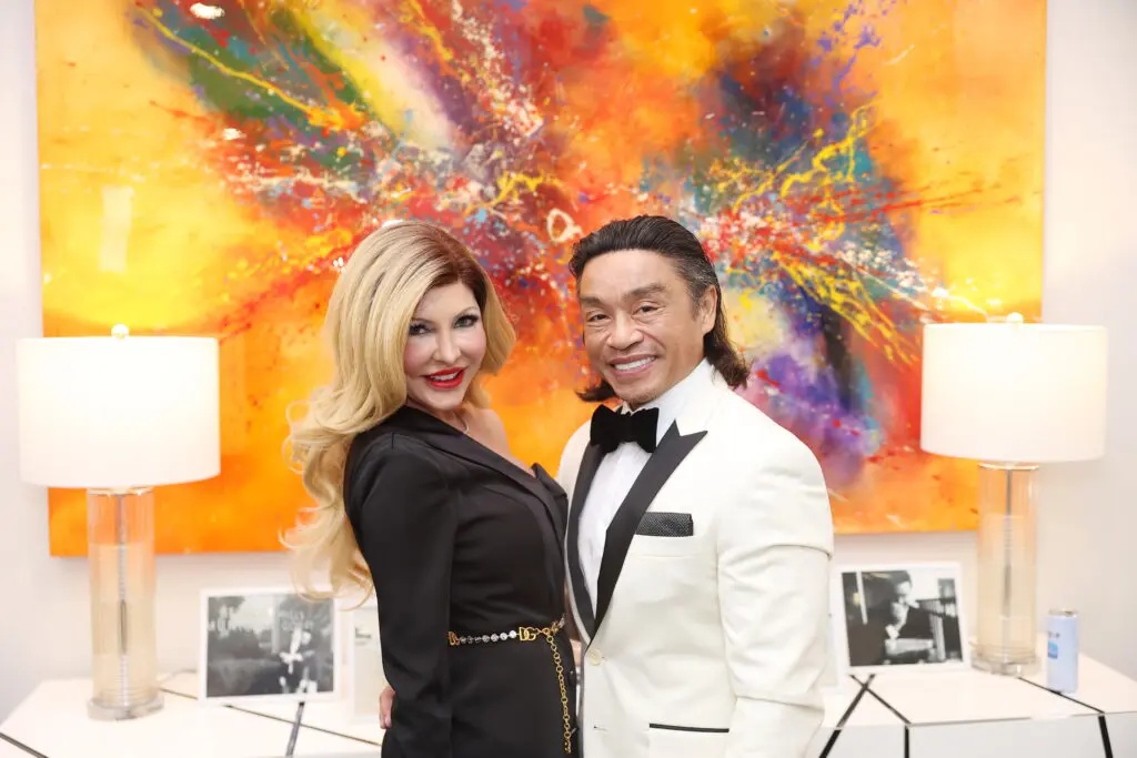 Stacie & Dr. Quang Henderson open their Tanglewood home for the Matt Burrus & Michael Pearce surprise wedding. (Photo by Quy Trand Photography)