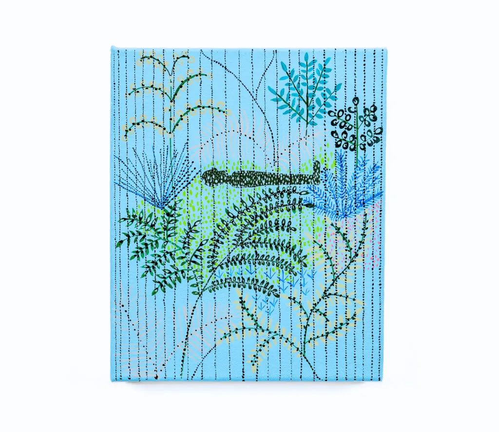Gerardo Rosales' "Blue Trail," 2025, at Laura (the gallery). Image courtesy the artist and Laura (the gallery), photo © Graham W Bell. 