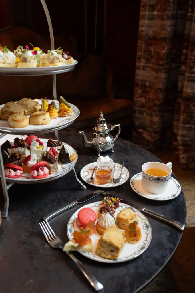 Numerous seasonal teas are served alongside elevated finger foods. (Photo by Clark Cabus Photography)