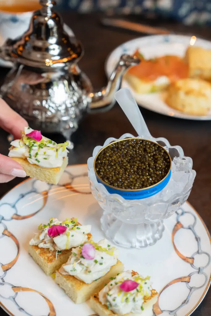 Caviar add-ons are available for afternoon tea this summer. (Photo by Clark Cabus Photography)