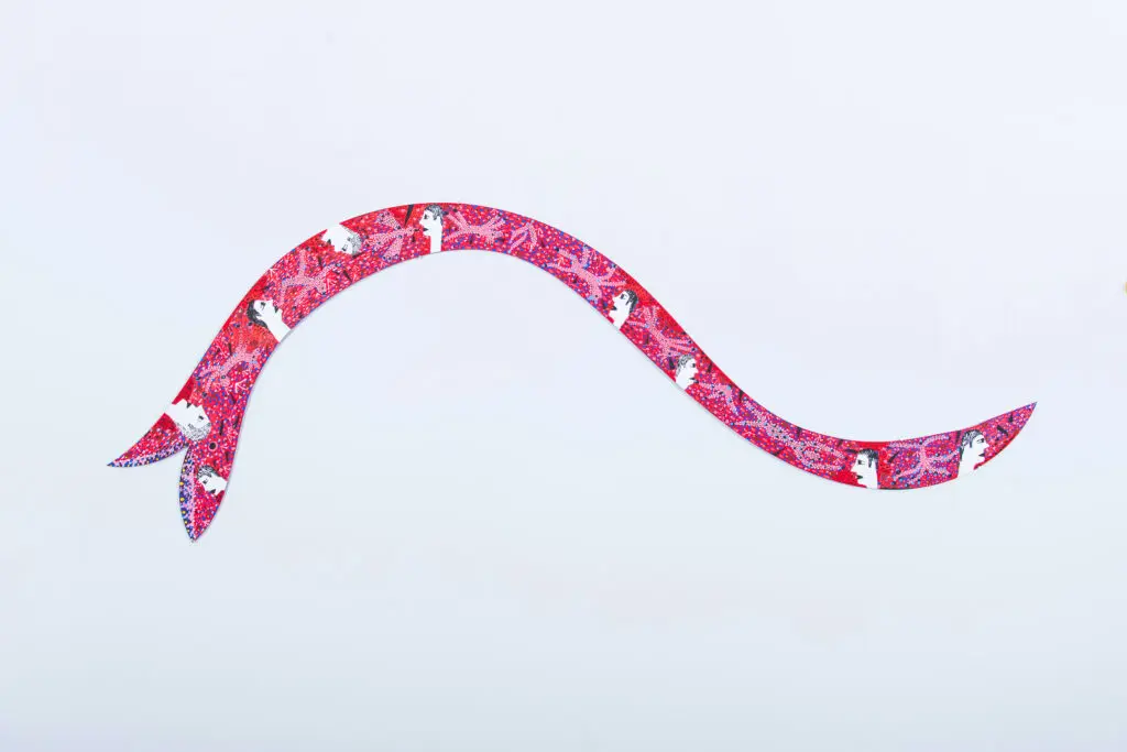 Gerardo Rosales' "Serpentine (Rojo)," 2025, at Laura (the gallery). Image courtesy the artist and Laura (the gallery), photo © Graham W Bell. 
