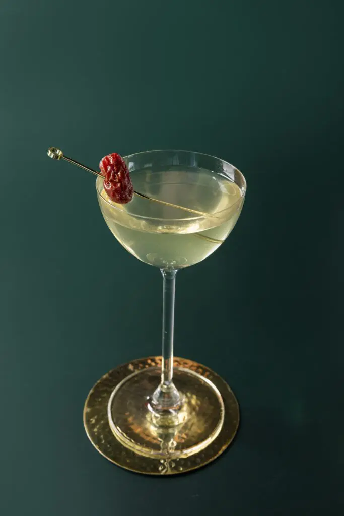 Sip the ginger Vesper, a play on the gin and vodka classic spiked with ginger liqueur and Greek mountain tea ($13). Photo by Julie Soefer.