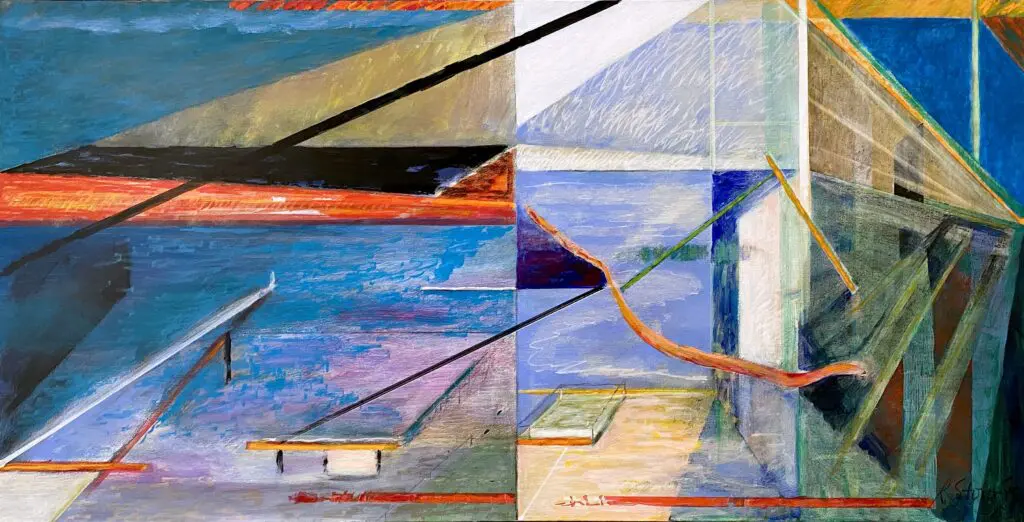 Richard Stout’s "Long Day at Bolivar," 2015, at Foltz Fine Art